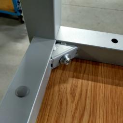  - 6x 180x80 cm eiken blad met grijs stalen frame gedemonteerd (11)