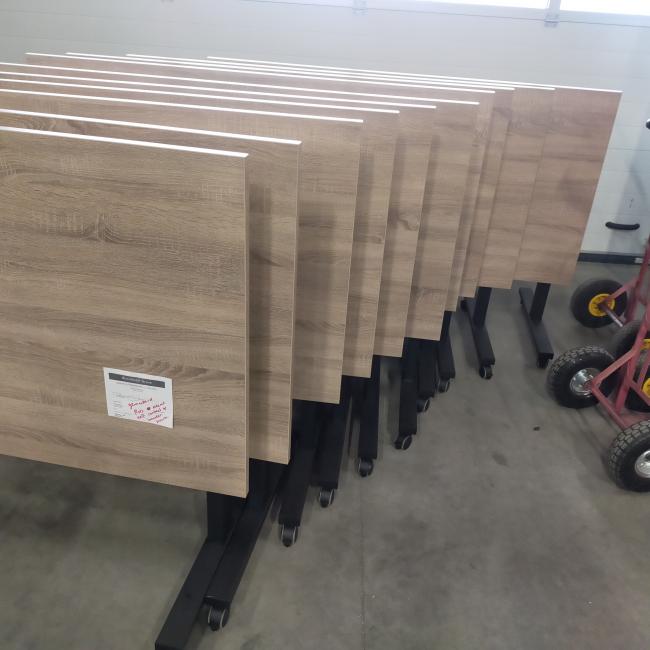  - PLEXZ nieuwe klaptafels kanteltafels met midden eiken blad 160x80 cm (2)