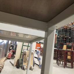  - SET 2X STEVIGE WERKTAFELS KANTINETAFELS GRIJS NIET DEMONTABEL (12)