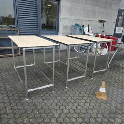  - rvs werktafel 140x70 cm hoogte 101 cm  (5)