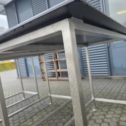  - rvs werktafel 140x70 cm hoogte 101 cm  (4)