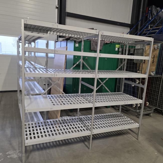  - HUPFER horeca stelling afm 228x40x180 cm lxbxh en afm 198x60x180 cm lxbxh  (10)