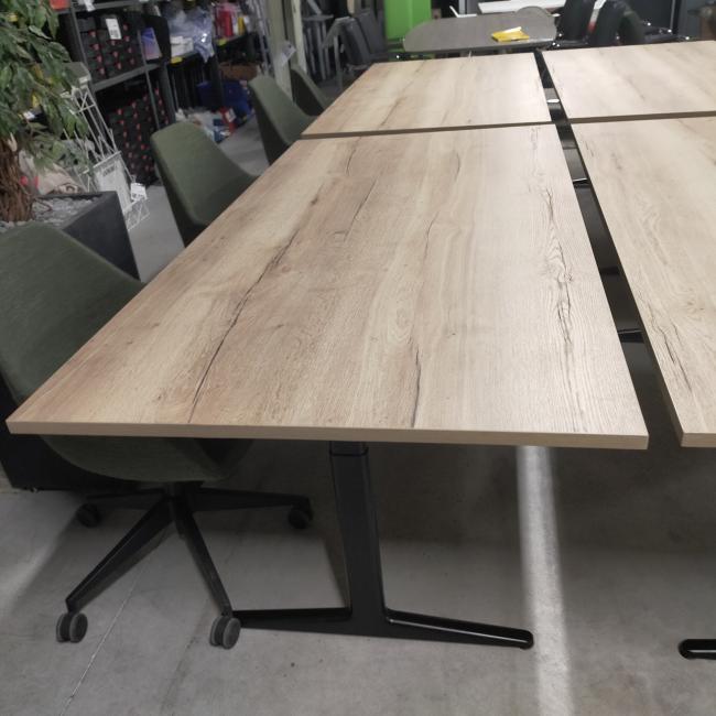  - 4x ahrend mehes 200x100 cm natuur eiken zwarte metalen poten (29)