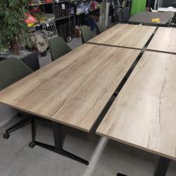  - 4x ahrend mehes 200x100 cm natuur eiken zwarte metalen poten (34)