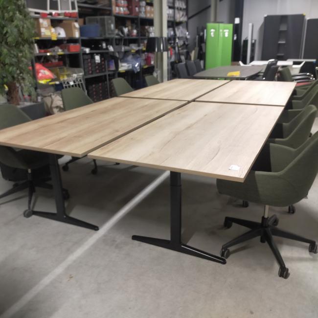  - 4x ahrend mehes 200x100 cm natuur eiken zwarte metalen poten (1)