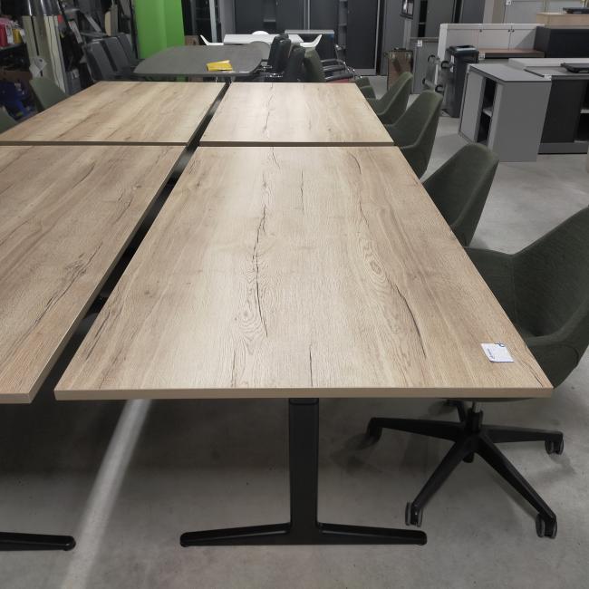  - 4x ahrend mehes 200x100 cm natuur eiken zwarte metalen poten (3)