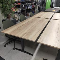  - 4x ahrend mehes 200x100 cm natuur eiken zwarte metalen poten (4)