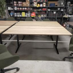  - 4x ahrend mehes 200x100 cm natuur eiken zwarte metalen poten (9)