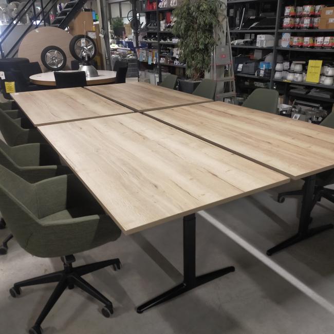  - 4x ahrend mehes 200x100 cm natuur eiken zwarte metalen poten (13)