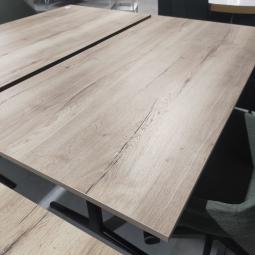  - 4x ahrend mehes 200x100 cm natuur eiken zwarte metalen poten (17)