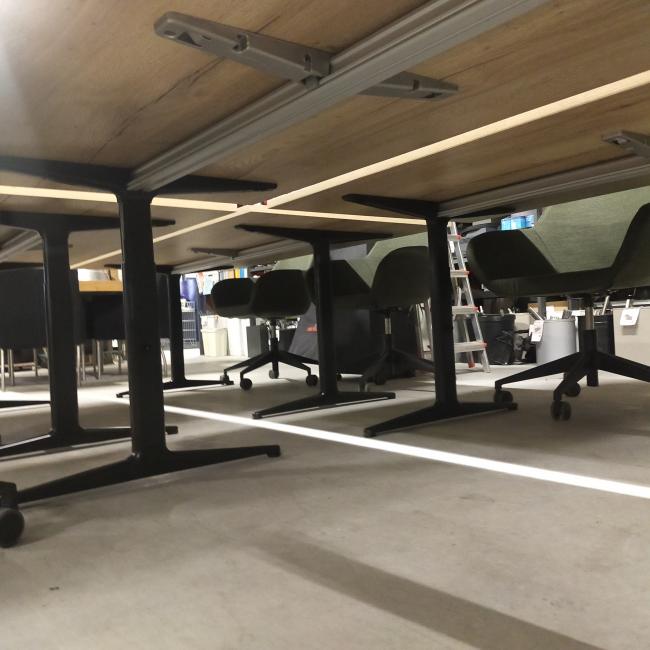  - 4x ahrend mehes 200x100 cm natuur eiken zwarte metalen poten (24)