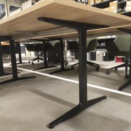  - 4x ahrend mehes 200x100 cm natuur eiken zwarte metalen poten (25)