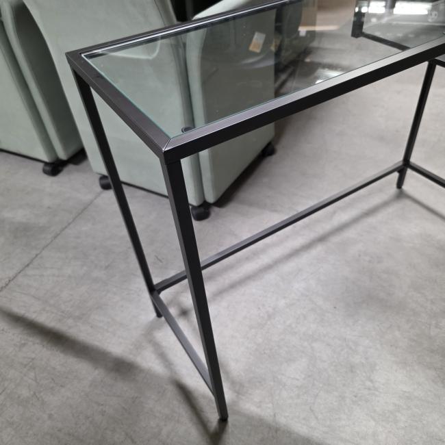  - 3x glastafel zwart stalen frame afm 100x36x74 hoog  (3)