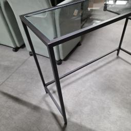  - 3x glastafel zwart stalen frame afm 100x36x74 hoog  (3)