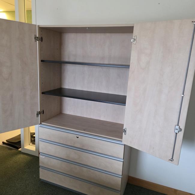  - houten kast steelcase werndl afm 182x100x45 cm  (1)