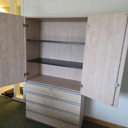  - houten kast steelcase werndl afm 182x100x45 cm  (1)