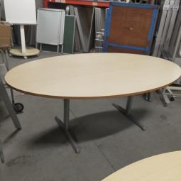  - 1x ahrend 500 ovaal ahorn kleur blad alugrijze metalen poten demontabel (2)