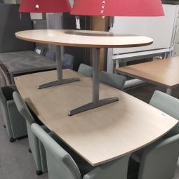  - 1x ahrend 500 ovaal ahorn kleur blad alugrijze metalen poten demontabel (3)