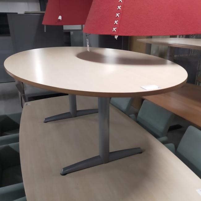  - 1x ahrend 500 ovaal ahorn kleur blad alugrijze metalen poten demontabel (8)