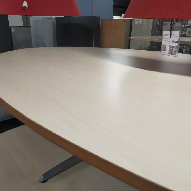  - 1x ahrend 500 ovaal ahorn kleur blad alugrijze metalen poten demontabel (10)