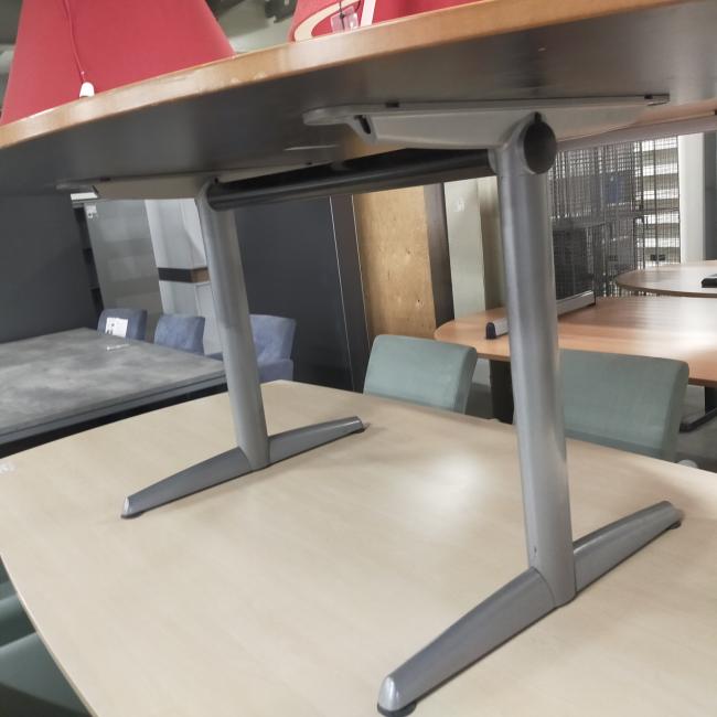  - 1x ahrend 500 ovaal ahorn kleur blad alugrijze metalen poten demontabel (11)