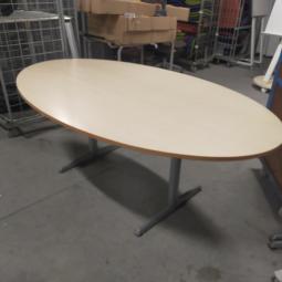  - 1x ahrend 500 ovaal ahorn kleur blad alugrijze metalen poten demontabel (13)