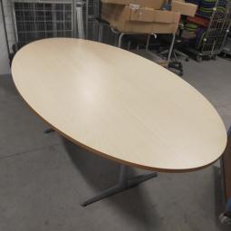  - 1x ahrend 500 ovaal ahorn kleur blad alugrijze metalen poten demontabel (14)