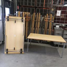  - partij zeer degelijke BRUNNER inklapbare tafels, klaptafels  (9)