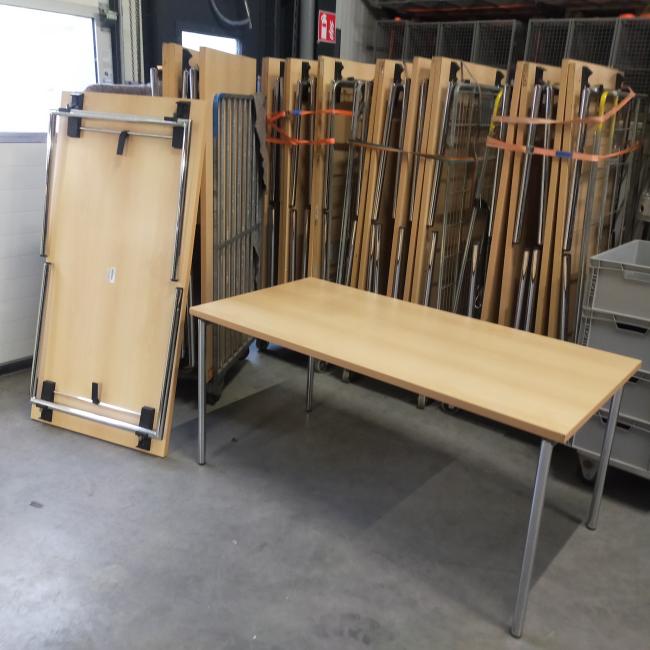  - partij zeer degelijke BRUNNER inklapbare tafels, klaptafels  (10)