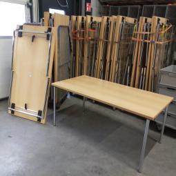  - partij zeer degelijke BRUNNER inklapbare tafels, klaptafels  (10)