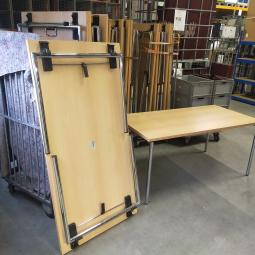  - partij zeer degelijke BRUNNER inklapbare tafels, klaptafels  (14)