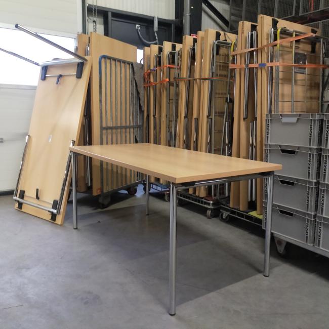  - partij zeer degelijke BRUNNER inklapbare tafels, klaptafels  (18)