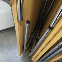  - partij zeer degelijke BRUNNER inklapbare tafels, klaptafels  (8)