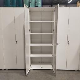  - partij witte metalen 2-deurs kantoorkasten incl sleutels nieuwstaat!! (7)