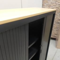  - 179,- pst 3x schaffenburg zwart met beuken kleur blad 148x120x45 cm zonder sleutels en 3x ihv schappen per kast (7)