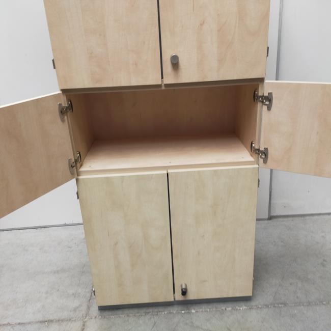  - 1x PFD Interior 4-delige houten kantoorkast 8-deurs (9)