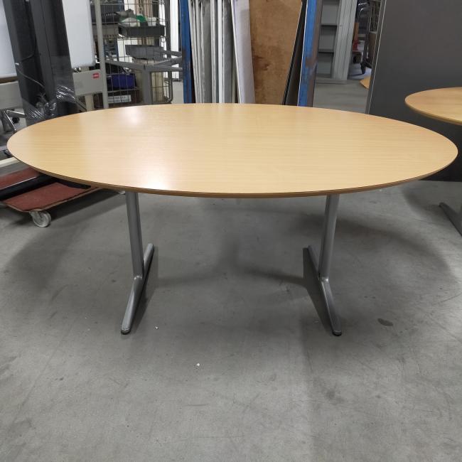  - 2x ahrend mehes beuken kleur afwijkende kleuren!! mdf houten blad ovaal 180x120  (212)