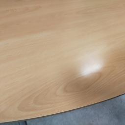  - 2x ahrend mehes beuken kleur afwijkende kleuren!! mdf houten blad ovaal 180x120  (215)