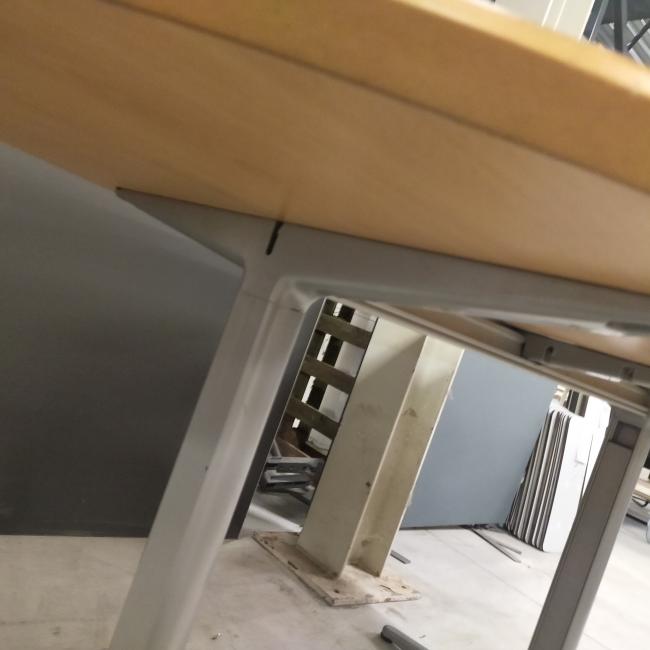  - 2x ahrend mehes beuken kleur afwijkende kleuren!! mdf houten blad ovaal 180x120  (218)