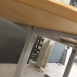  - 2x ahrend mehes beuken kleur afwijkende kleuren!! mdf houten blad ovaal 180x120  (218)