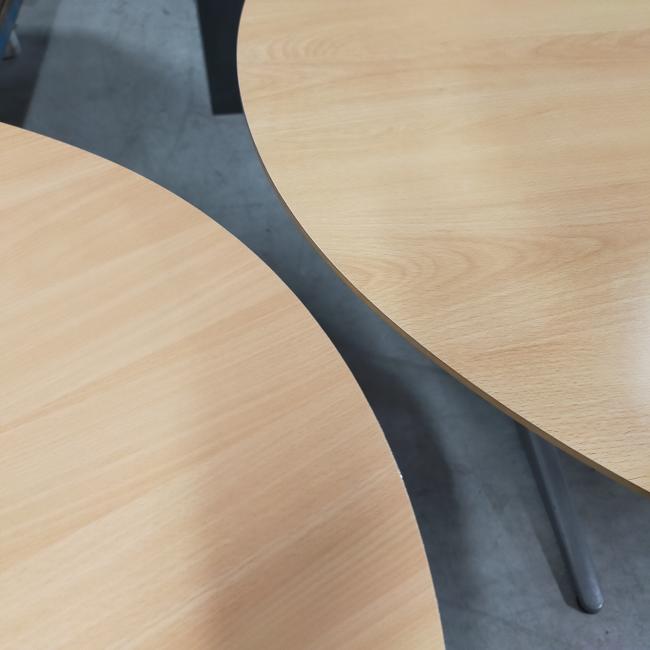  - 2x ahrend mehes beuken kleur afwijkende kleuren!! mdf houten blad ovaal 180x120  (219)