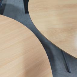  - 2x ahrend mehes beuken kleur afwijkende kleuren!! mdf houten blad ovaal 180x120  (219)