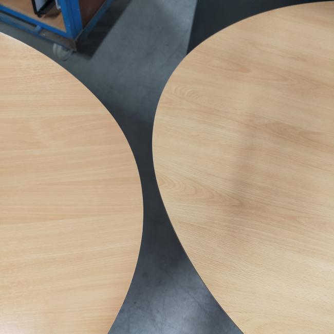  - 2x ahrend mehes beuken kleur afwijkende kleuren!! mdf houten blad ovaal 180x120  (220)