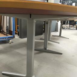  - 2x ahrend mehes beuken kleur afwijkende kleuren!! mdf houten blad ovaal 180x120  (222)