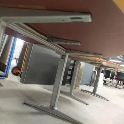  - 2x ahrend mehes beuken kleur afwijkende kleuren!! mdf houten blad ovaal 180x120  (223)