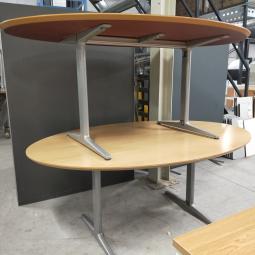  - 2x ahrend mehes beuken kleur afwijkende kleuren!! mdf houten blad ovaal 180x120  (225)