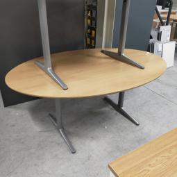  - 2x ahrend mehes beuken kleur afwijkende kleuren!! mdf houten blad ovaal 180x120  (226)