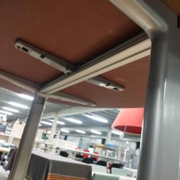  - 2x ahrend mehes beuken kleur afwijkende kleuren!! mdf houten blad ovaal 180x120  (231)