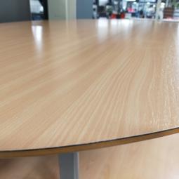  - 2x ahrend mehes beuken kleur afwijkende kleuren!! mdf houten blad ovaal 180x120  (233)