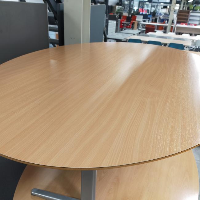  - 2x ahrend mehes beuken kleur afwijkende kleuren!! mdf houten blad ovaal 180x120  (234)